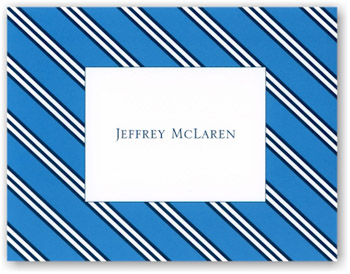 Boatman Geller Stationery - Repp Tie Blue & Navy