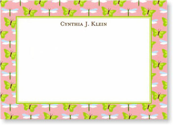 Boatman Geller Stationery - Butterfly & Dragonfly Large Flat Card Boatman Geller Stationery - Butterfly & Dragonfly Large Flat Card
