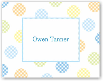 Boatman Geller Stationery - Gingham Dot Blue