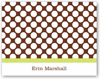 Boatman Geller Stationery - Big Dot Brown with Lime