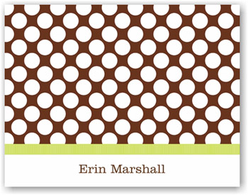 Boatman Geller Stationery - Big Dot Brown with Lime Boatman Geller Stationery - Big Dot Brown with Lime