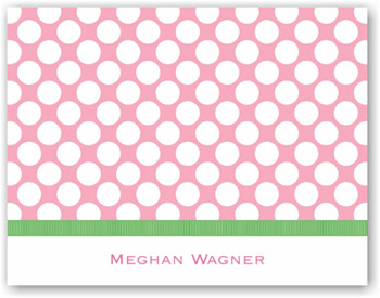 Boatman Geller Stationery - Big Dot Pink with Green