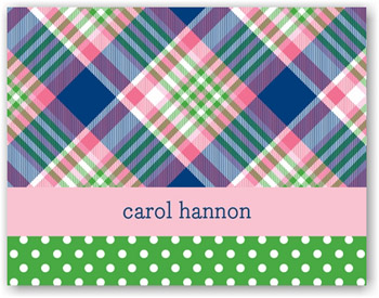 Boatman Geller Stationery - Block Plaid Navy Boatman Geller Stationery - Block Plaid Navy