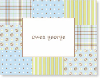 Boatman Geller Stationery - Riley Patch Boy Folded Note Boatman Geller Stationery - Riley Patch Boy Folded Note