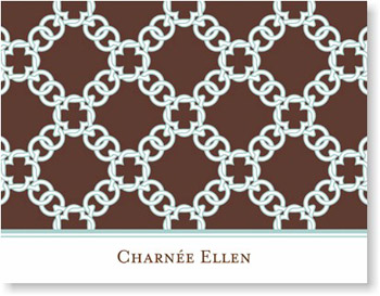 Boatman Geller Stationery - Links Brown Folded Note Boatman Geller Stationery - Links Brown Folded Note