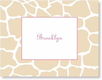 Boatman Geller Stationery - Giraffe Tan Folded Note Boatman Geller Stationery - Giraffe Tan Folded Note
