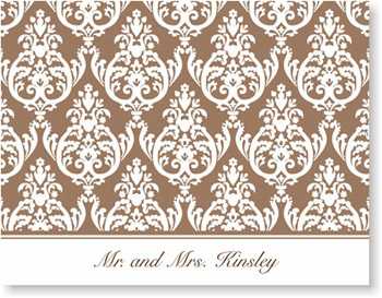 Boatman Geller Stationery - Madison Mocha Folded Note Boatman Geller Stationery - Madison Mocha Folded Note