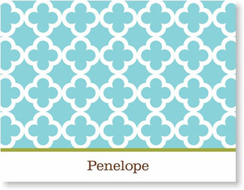 Boatman Geller Stationery - Bristol Tile Blue Folded Note Boatman Geller Stationery - Bristol Tile Blue Folded Note