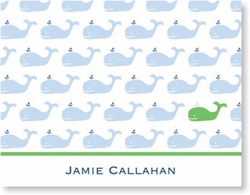 Boatman Geller Stationery - Whale Repeat Folded Note