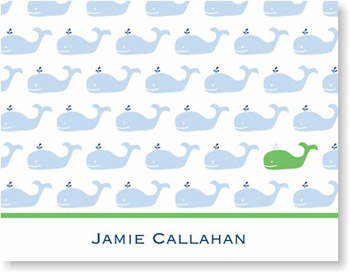Boatman Geller Stationery - Whale Repeat Folded Note Boatman Geller Stationery - Whale Repeat Folded Note