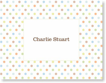 Boatman Geller Stationery - Multi Confetti Blue Folded Note