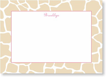 Boatman Geller Stationery - Giraffe Tan Large Flat Card Boatman Geller Stationery - Giraffe Tan Large Flat Card