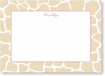 Boatman Geller Stationery - Giraffe Tan Large Flat Card