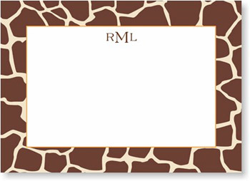 Boatman Geller Stationery - Giraffe Brown Large Flat Card Boatman Geller Stationery - Giraffe Brown Large Flat Card