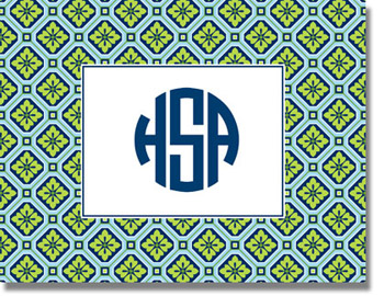 Boatman Geller Stationery - Geo Pattern Blue Boatman Geller Stationery - Geo Pattern Blue
