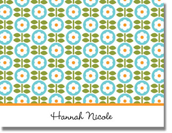 Boatman Geller Stationery - Addie Flower Teal Boatman Geller Stationery - Addie Flower Teal