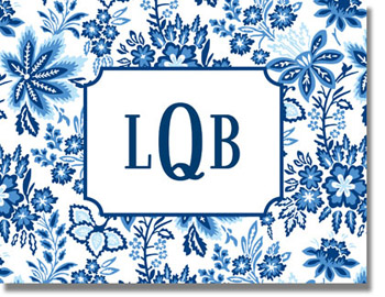 Boatman Geller Stationery - Willow Floral Blue Boatman Geller Stationery - Willow Floral Blue
