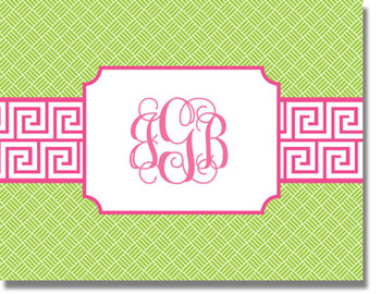 Boatman Geller Stationery - Greek Key Band Pink Boatman Geller Stationery - Greek Key Band Pink