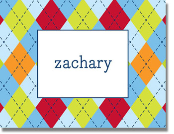 Boatman Geller Stationery - Argyle Multi Blue Boatman Geller Stationery - Argyle Multi Blue