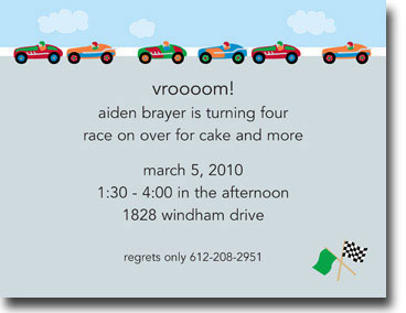 Boatman Geller Stationery - Race Cars Flat Card Boatman Geller Stationery - Race Cars Flat Card