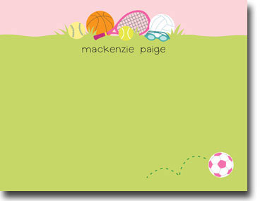 Boatman Geller Stationery - Sports Girl Flat Card Boatman Geller Stationery - Sports Girl Flat Card