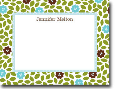 Boatman Geller Stationery - Block Mackenzie Green Flat Card Boatman Geller Stationery - Block Mackenzie Green Flat Card
