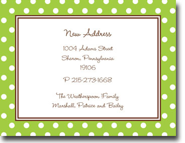 Boatman Geller Stationery - Dot Lime Flat Card Boatman Geller Stationery - Dot Lime Flat Card