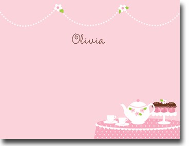 Boatman Geller Stationery - Tea Party Flat Card Boatman Geller Stationery - Tea Party Flat Card