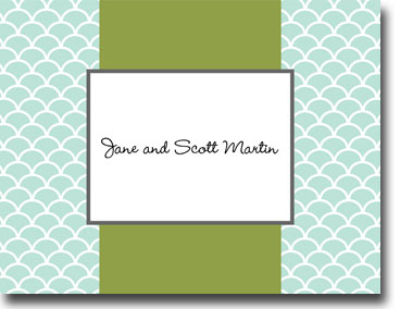 Boatman Geller Stationery - Wave Teal Folded Note Boatman Geller Stationery - Wave Teal Folded Note