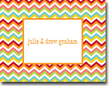 Boatman Geller Stationery - Chevron Bright Folded Note Boatman Geller Stationery - Chevron Bright Folded Note