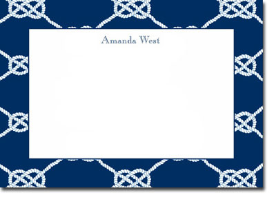 Boatman Geller Stationery - Nautical Knot Navy Large Flat Cards Boatman Geller Stationery - Nautical Knot Navy Large Flat Cards