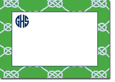 Boatman Geller Stationery - Nautical Knot Kelly Large Flat Cards Boatman Geller Stationery - Nautical Knot Kelly Large Flat Cards
