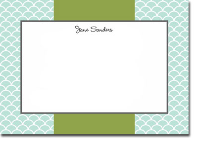 Boatman Geller Stationery - Wave Teal Large Flat Cards (H) Boatman Geller Stationery - Wave Teal Large Flat Cards (H)