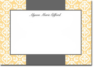Boatman Geller Stationery - Floral Damask Large Flat Cards (H) Boatman Geller Stationery - Floral Damask Large Flat Cards (H)