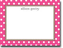 Boatman Geller Stationery - Dot Dark Pink Flat Card