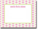 Boatman Geller Stationery - Bright Vine Pink and Green Flat Card