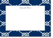 Boatman Geller Stationery - Nautical Knot Navy Large Flat Cards