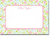 Boatman Geller Stationery - Emma Floral Pink Large Flat Cards