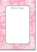 Boatman Geller Stationery - Chinoiserie Pink Large Flat Cards (V)