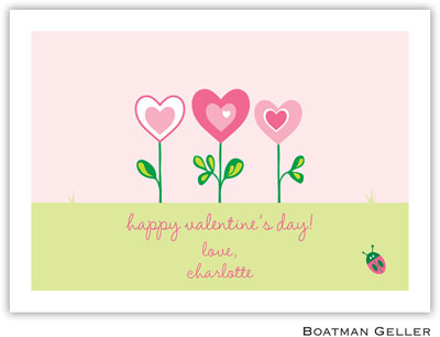 Boatman Geller Stationery - Heart Garden Valentine Flat Card