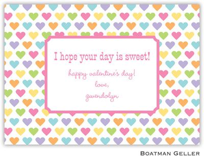 Boatman Geller Stationery - Candy Hearts Valentine Flat Card