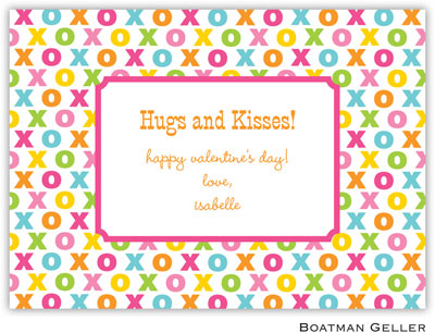 Boatman Geller Stationery - Hugs and Kisses Valentine Flat Card