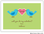 Boatman Geller Stationery - Love Birds Valentine Flat Card