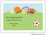 Boatman Geller Stationery - Sports Red Valentine Flat Card