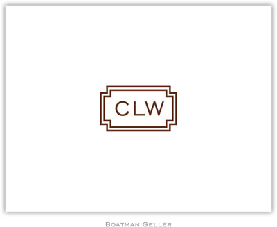 Boatman Geller Stationery - Newport Rectangle Monogram Boatman Geller Stationery - Newport Rectangle Monogram