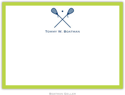 Boatman Geller Stationery - Lacrosse Navy