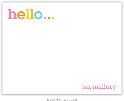 Boatman Geller Stationery - Rainbow Hello Boatman Geller Stationery - Rainbow Hello