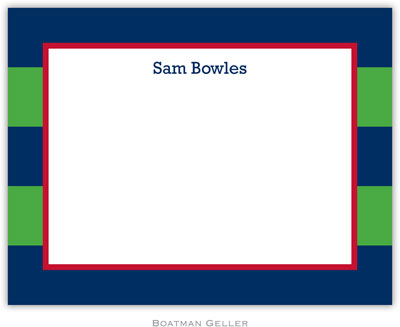 Boatman Geller Stationery - Rugby Navy & Kelly Boatman Geller Stationery - Rugby Navy & Kelly