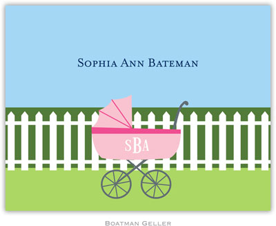 Boatman Geller Stationery - Charming Pram Pink Boatman Geller Stationery - Charming Pram Pink