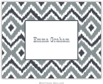 Boatman Geller Stationery - Ikat Gray